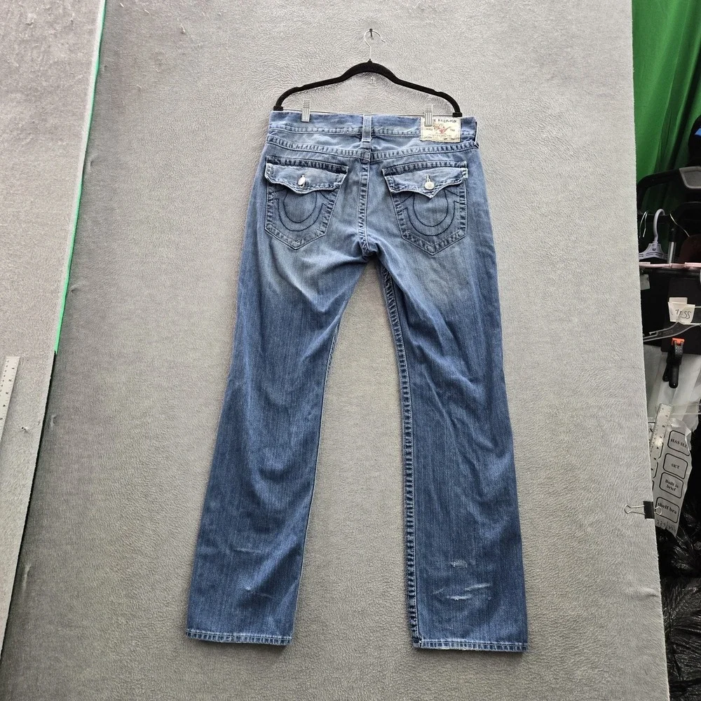 True‎ Religion Men Jeans 36 Blue Denim Ricky Relaxed Straight 32